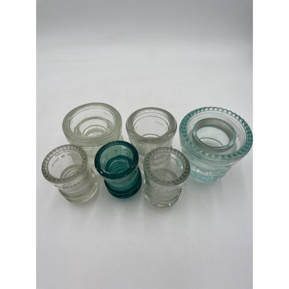 6 Hemingray Insulators antique Made in Usa 4 gray 2 green - Picture 15 of 16